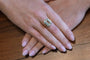 Bague 52 Bague ancienne aquamarine 8,50 ct en or jaune, Suède 1942 58 Facettes 11622