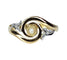 Bague 58 Bague en or jaune en perle et diamants sertis en or blanc 58 Facettes AB584