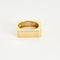 Bague 58 Bague moderniste de forme carré en or jaune et diamant 58 Facettes THI0518