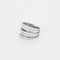 Bague 49 Bague moderne or blanc et diamants 58 Facettes EVR2612