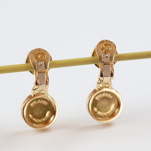 Boucles d'oreilles BULGARI - Boucles d'oreilles Bulgari en or jaune et onyx 58 Facettes 126202