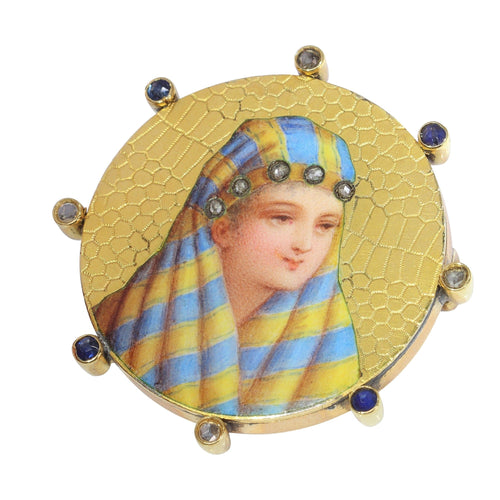 Broche L'orientalisme dans l'art victorien : un chef-d'œuvre émaillé intemporel 58 Facettes 18079-0229