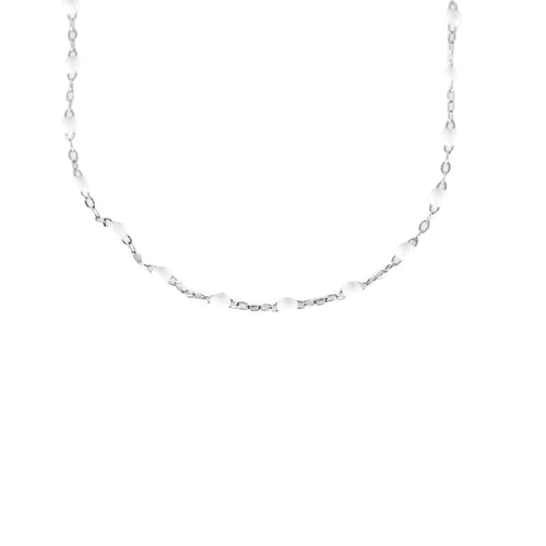 Collier GIGI Clozeau - Classique Gigi - Collier en or blanc et résine blanche 58 Facettes CAN1352X6