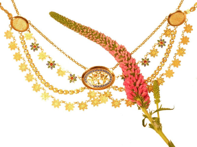 Collier À la découverte de l'élégance des années 1810 : le collier d'esclave en or français 58 Facettes 15128-0176