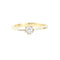 Bague 55 Solitaire en or jaune avec diamant taille brillant 58 Facettes 130003