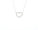 Collier Collier en or blanc 18 carats avec pendentif cœur et diamants naturels de 0,10 carat 58 Facettes 12279