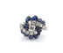 Bague 56 Bague en or blanc 18 carats avec saphirs et diamants 58 Facettes