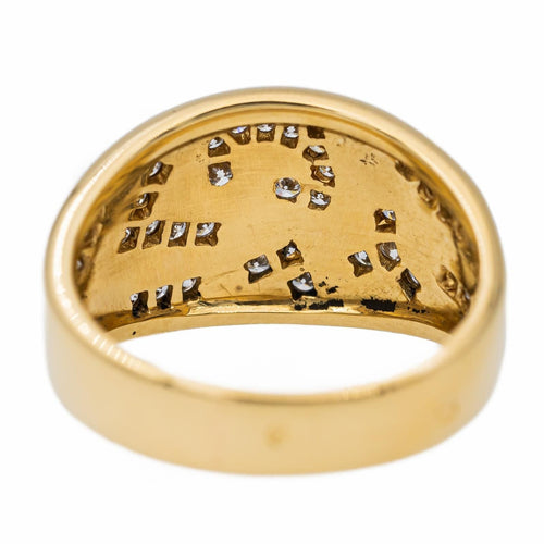 Bague Bandeau Or jaune Diamant