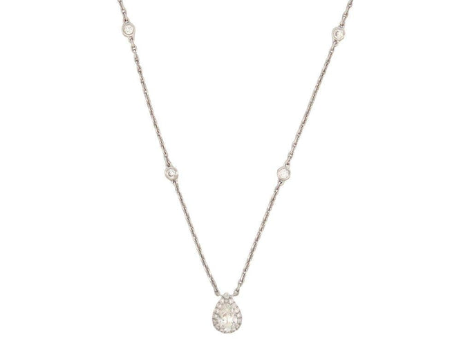 Collier collier MESSIKA joy 5224 diamant poire 0.25ct or blanc 18k 0.40ct 58 Facettes 268841