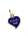 Pendentif Pendentif cœur en or jaune 18k et émail guilloché bleu 58 Facettes