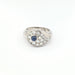 Bague 56 Bague en or blanc diamants et saphir 58 Facettes 29701