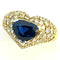 Bague 53 KUTCHINSKY bague or jaune saphir taille cœur de 2,49 carats 58 Facettes 248274