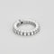 Bague 53 Bague souple en or blanc et diamants 58 Facettes JRW0022-53