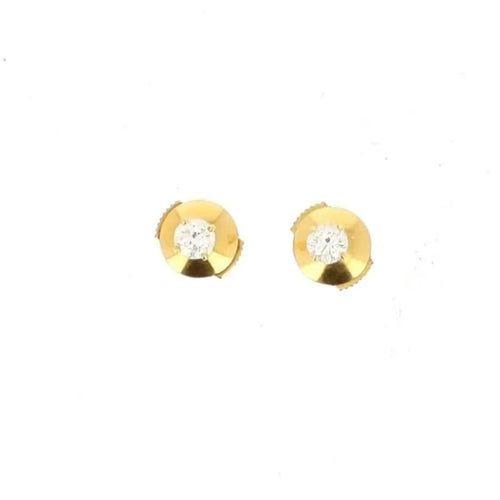 Boucles d'oreilles Puces d'oreilles or jaune et diamants 58 Facettes