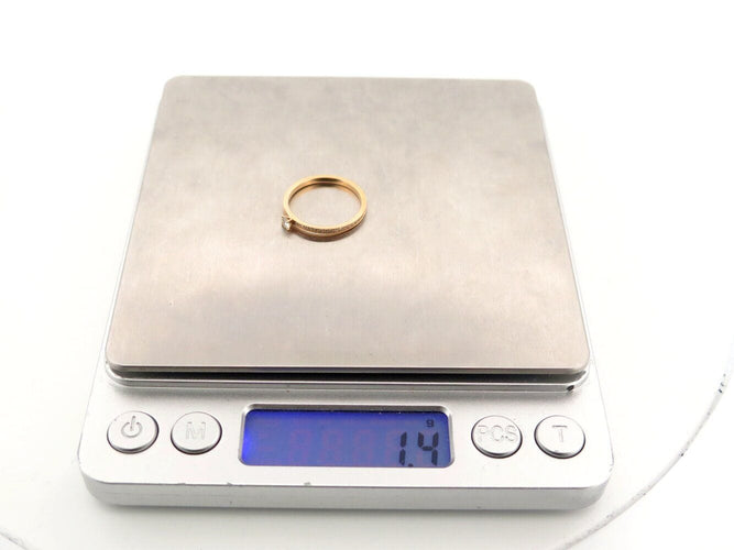 Bague 53 bague VANRYCKE solitaire pavee diamants en or rose 18k t53 58 Facettes 270294