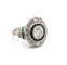 Bague Bague en platine sertie de diamants et d'émeraudes (47/26 A 09/26) 58 Facettes
