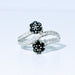 Bague 59 Bague Toi et Moi Vintage or blanc diamants noirs et blanc 58 Facettes 230 515