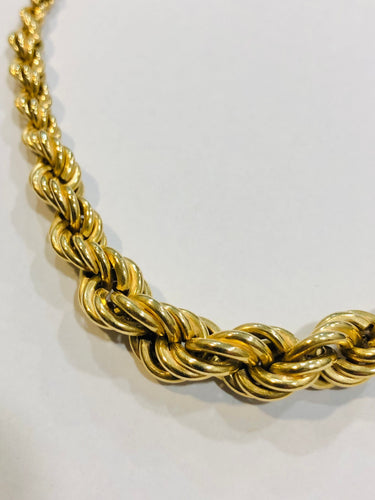 Collier Collier maille corde "CHINI BREV" or jaune 58 Facettes