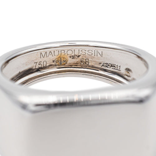 Bague 58 Mauboussin Bague Chevalière Grande Cocotte Or blanc 58 Facettes 720123CN