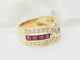 Bague 53 Bague en or jaune, diamants et rubis 58 Facettes 33456