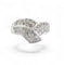 Bague 51 Bague croisée en or blanc et diamants 58 Facettes