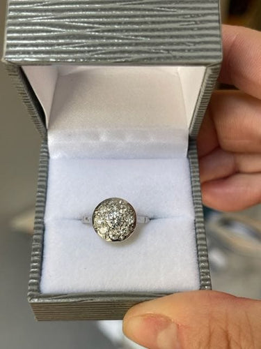 Bague 51 Bague Art Déco, diamants, platine 58 Facettes