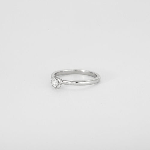 Bague 54 Solitaire or blanc diamant 58 Facettes 3121182