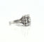 Bague 49 Bague ancienne forme carré en or blanc et diamants 58 Facettes