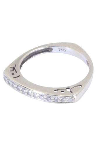 Bague 50 Bague moderne or blanc 58 Facettes 085561