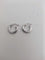 Boucles d'oreilles Créoles petit modèle en or gris 18k 58 Facettes