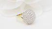 Bague 54 Bague boule en or jaune et diamants 58 Facettes 32585