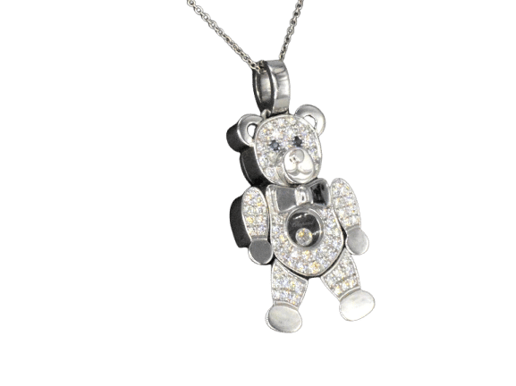 Pendentif Chopard - Pendentif Happy Diamonds Teddy Bear en or jaune 18k et diamants 58 Facettes 4142