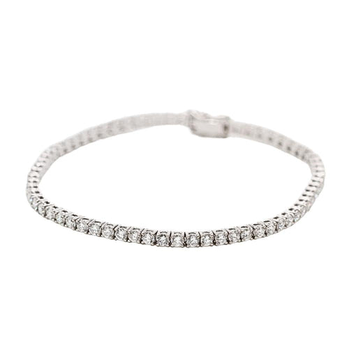 Bracelet Bracelet Rivière en or blanc et diamants 58 Facettes D363763CG