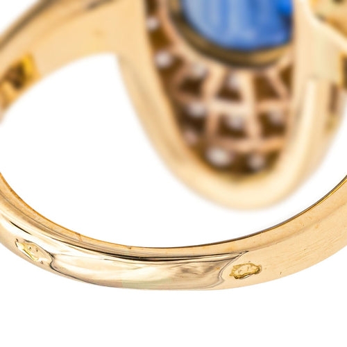 Bague 48 Bague Pompadour Or jaune Saphir, Diamant 58 Facettes 4002855CN