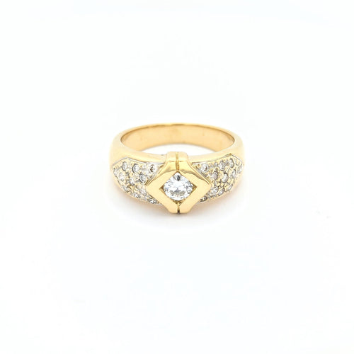Bague 53 Bague or jaune et diamants 58 Facettes 30142