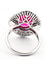 Bague 62 Bague en or blanc avec rubis et diamants 58 Facettes