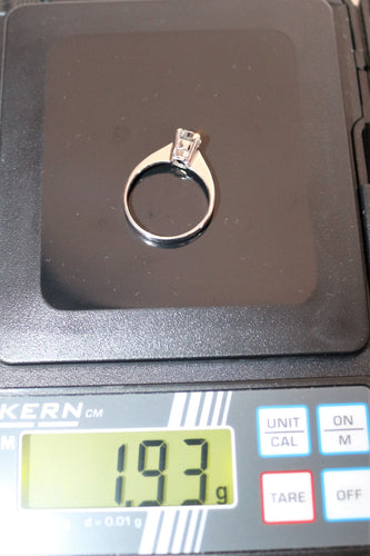 Bague Solitaire Sur Or Blanc 0.53 ct