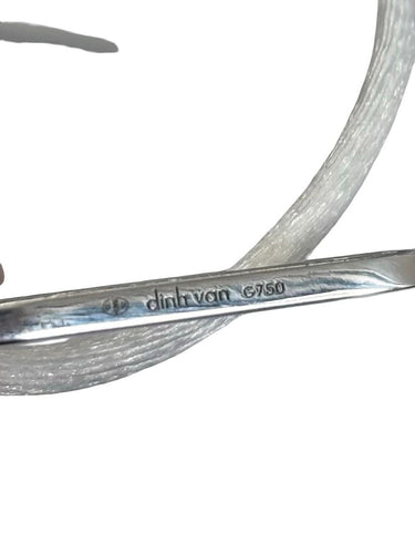 Bracelet cordon Dinh Van Maillon L or blanc et diamants 58 Facettes