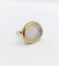 Pendentif sceau antique en or rose 14k et agate blanche