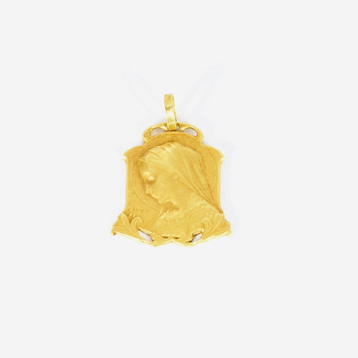 Pendentif DROPSY-Médaille Vierge sous les lys or jaune 58 Facettes