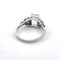 Bague vintage en or blanc avec aigue-marine de 2,40 ct et diamants de 0,25 ct