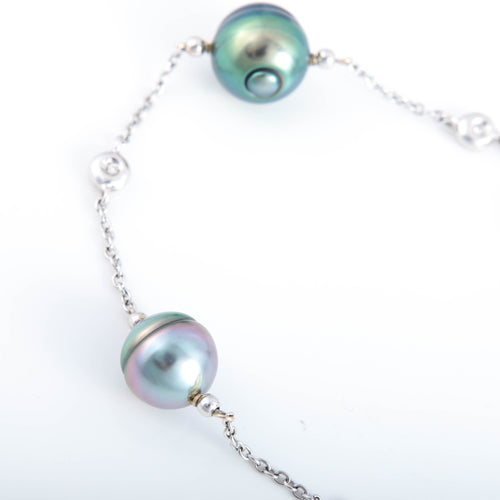 Bracelet BRACELET PERLES DE TAHITI ET DIAMANTS 58 Facettes 0