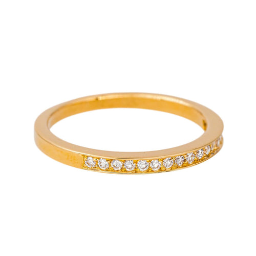 Bague 53.5 Bague Demi-alliance Or jaune Diamant 58 Facettes 4539264RV