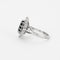 Bague 52 BAGUE MARGUERITE SAPHIR ENTOURAGE DIAMANTS EN OR GRIS 18K 58 Facettes