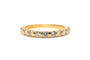 Bague 54 Alliance demi-américaine contemporaine en or jaune, diamants "taille" brillant (+-0.77ct) 58 Facettes 22695