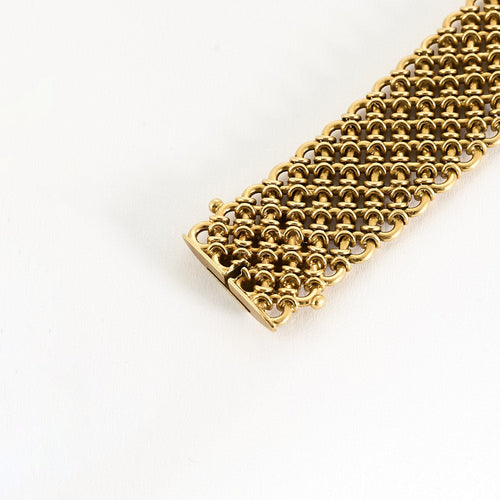 Bracelet Bracelet ruban en or jaune 58 Facettes CLA0530