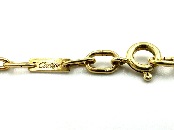 Collier CARTIER. Chaine or jaune 18K par Gay frères (64cm) 58 Facettes