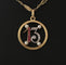 Pendentif Pendentif Art Déco porte bonheur 13 or jaune, platine 58 Facettes