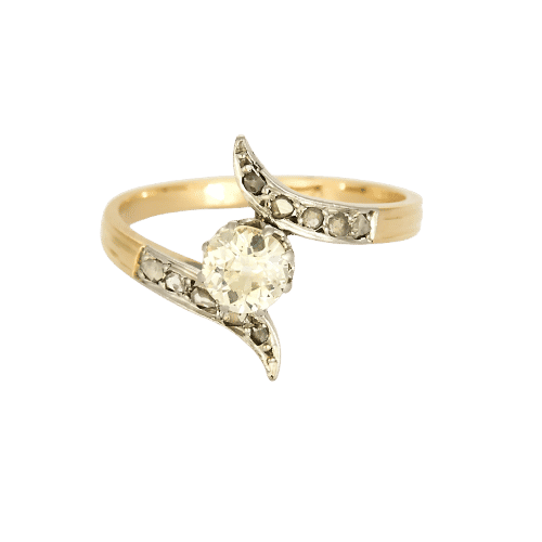 Bague 53 Bague en or jaune et blanc, diamants 58 Facettes B250579