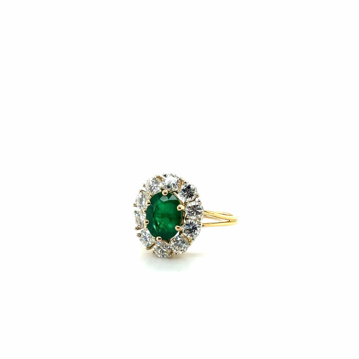 Bague 57 Bague Marguerite Emeraude et diamants 58 Facettes 1.0000330/1